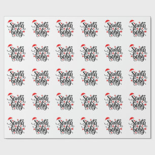 Graviden Santa Baby Meddelande om jultomten Presentpapper