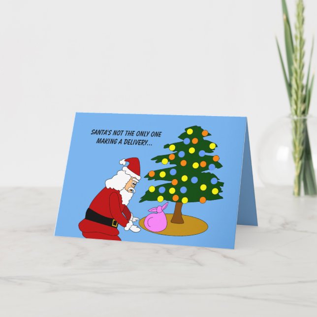 Graviden Santa Helgdag Meddelande jul (Framsida)