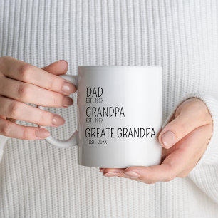 Graviden ska snart bli Underbar Grandpa 2025 Mugg