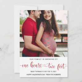 graviden valentine baby, kärlek hjärta julkort