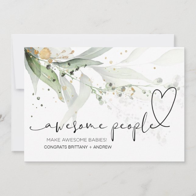 GRAVIDENS GRATTISAR GRATULERARA i NYFÖDD BEBIS Kort (Framsida)