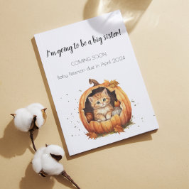 Gravidens meddelande Halloween Big Sister Vykort