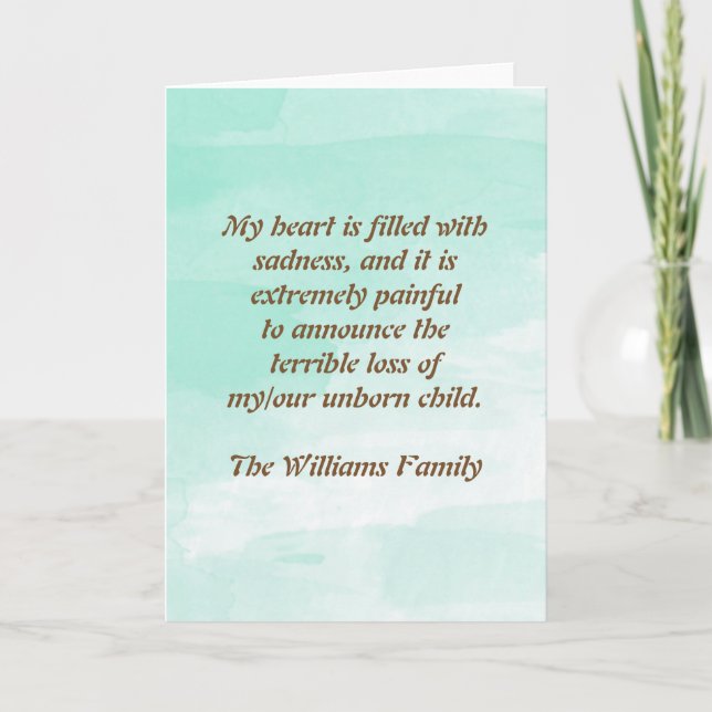 Gravidförlustmeddelande Meddelande (Framsida)