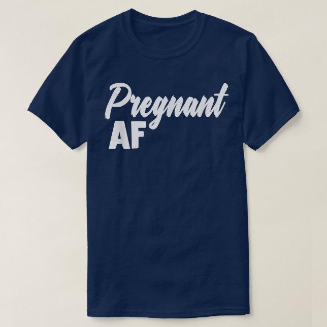 Graviditet AF Mamma Gravid Meddelande T- Shirt T (Design framsida)