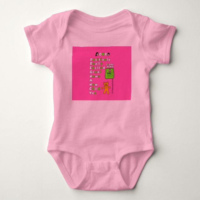 Graviditet Akronym Flicka Rosa Bakgrund Kroppsstäl T Shirt (Framsida)