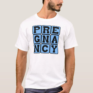 Graviditet, gravid med bebis t-shirt