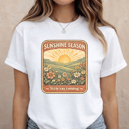 Graviditet Meddelande Blommig Sommar Baby Avslöjan T Shirt
