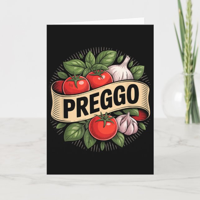 Graviditet Meddelande Prego Pasta Sås Rolig Pre (Framsida)