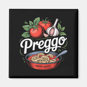 Graviditet Meddelande Prego Pasta Sås Rolig Pre Magnet