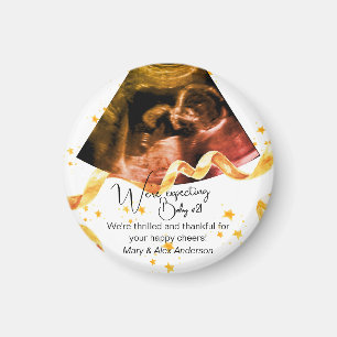 Graviditet Nytt Bebis Ultraljud Sonogram Foto Magnet