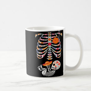 Graviditet Skelett Mage Dag Av De Döda Dia De Lo Kaffemugg
