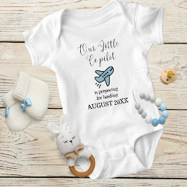 Graviditets Baby Pojke Flygplan Liten Medpilot Anp T Shirt