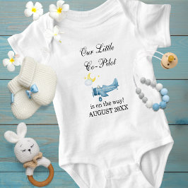 Graviditets Baby Pojke Flygplan Liten Medpilot Anp T Shirt