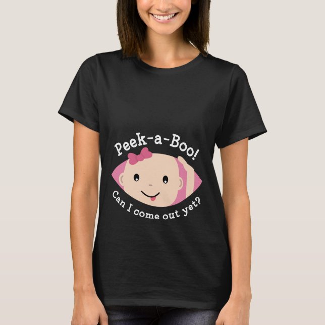 Graviditets-T-Shirt Med Peek-A-Boo T Shirt (Framsida)
