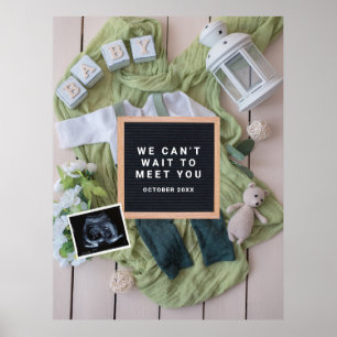 Graviditetsannonsering Baby Välkomstkort, Kön Poster