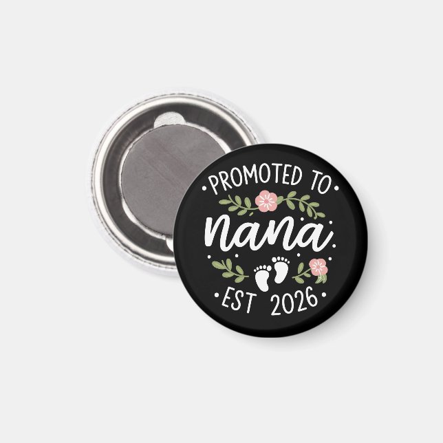 Graviditetsannonsering befordrad till Nana 2026  Magnet (Front/Back)