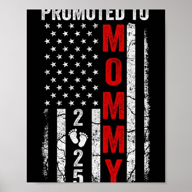 Graviditetsannonsering Mamma Est 2025 Matchande Pa Poster (Framsidan)