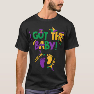 Graviditetsannonsering Mardi Gras T Shirt