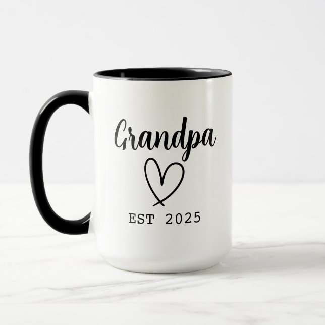 Graviditetsannonsering Mormor Farfar Mugg Set Bebi (Vänster)