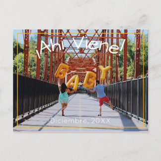 Graviditetsannonsering på spanska meddelande vykort