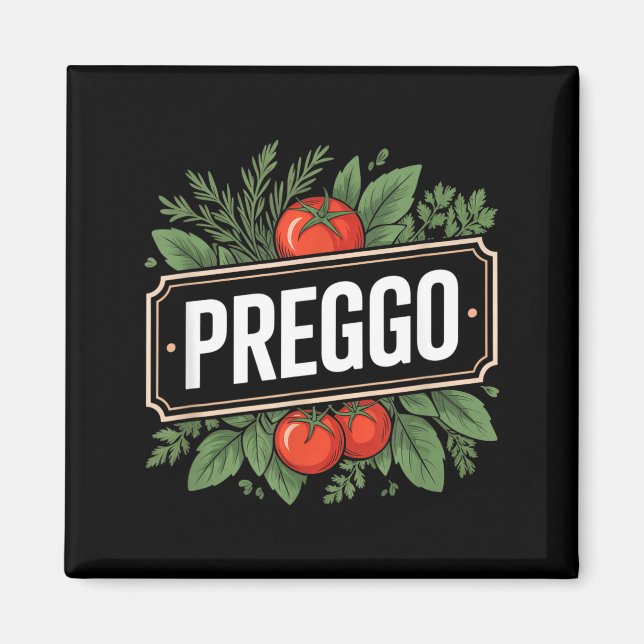 Graviditetsannonsering Prego Pasta sås Roligt Pre Magnet (Framsidan)