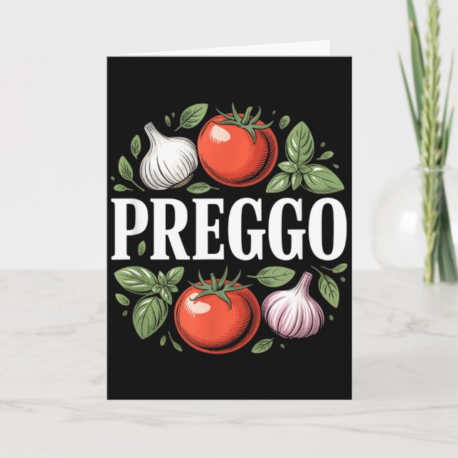 Graviditetsannonsering Prego Pasta Sauce Rolig Pre Kort (Framsida)