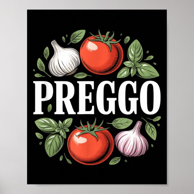 Graviditetsannonsering Prego Pastasås Rolig Pre Poster (Framsidan)
