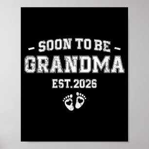 Graviditetsannonsering Snart blir mormor 2026 Poster