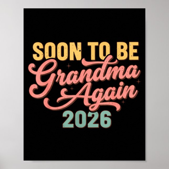 Graviditetsannonsering Snart blir mormor igen 20 Poster (Framsidan)