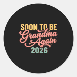 Graviditetsannonsering Snart blir mormor igen 20 Runt Klistermärke