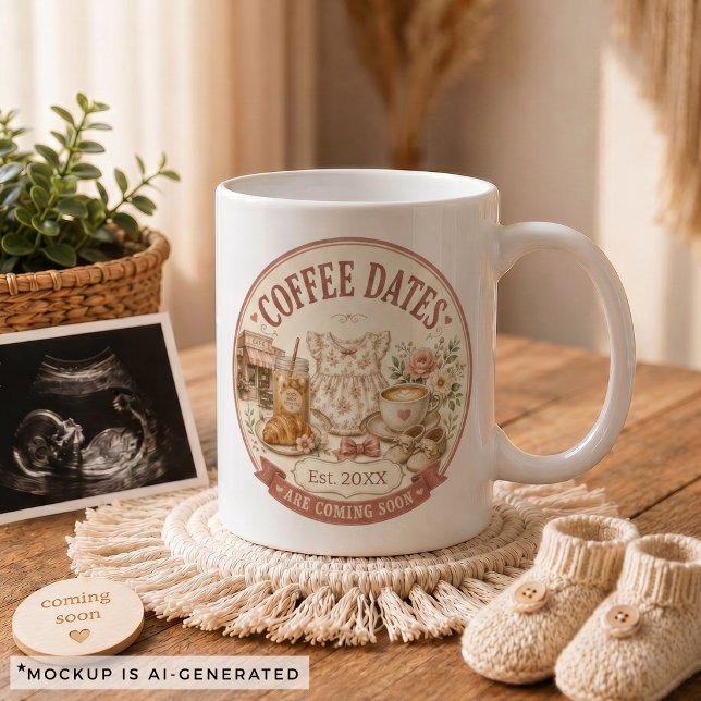 Graviditetspresent för familjen kaffemugg (Pregnancy Announcement Gift for Family Coffee Mug)