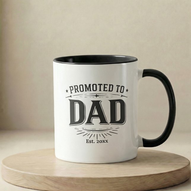 Graviditetspresent För Framtida Pappa Mugg (Pregnancy Announcement Gift Promoted To Dad Mug)