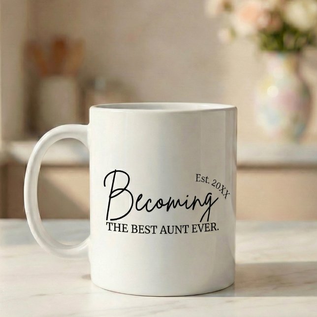 Graviditetspresent Tante Blir Tante Kaffemugg (Skapare uppladdad)