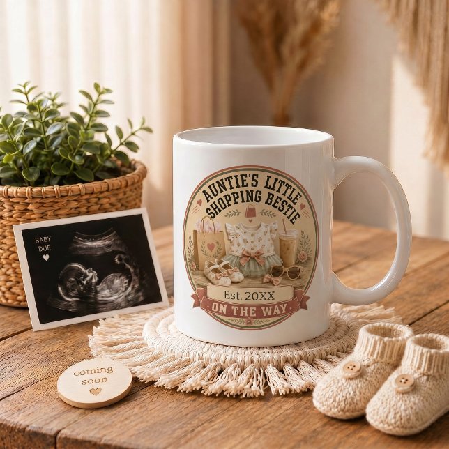 Graviditetspresent till faster kaffemugg (Pregnancy Announcement Gift for Aunt Coffee Mug)