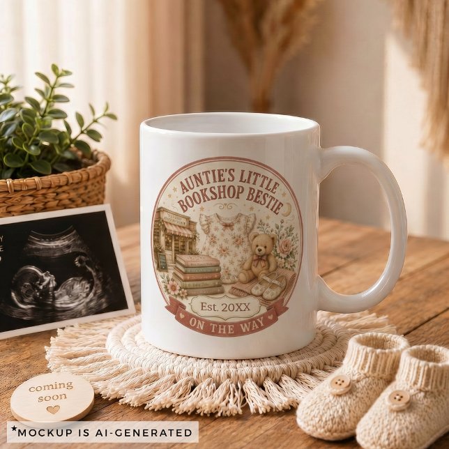 Graviditetspresent till faster kaffemugg (Pregnancy Announcement Gift for Aunt Coffee Mug)