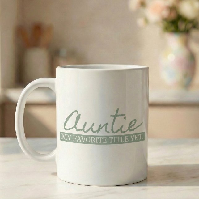 Graviditetspresent till moster Favorit titel  Kaffemugg (Skapare uppladdad)