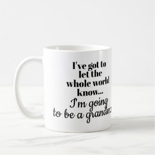 Graviditetspresentmugg för mormor / mamma kaffemugg