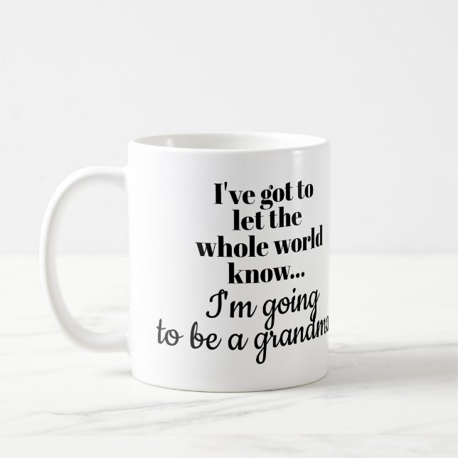 Graviditetspresentmugg för mormor / mamma kaffemugg (Vänster)