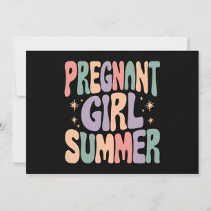 Graviditetsuppenbarelse Gravid Flickas Sommar Baby Inbjudningar