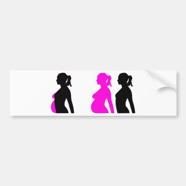 GravidSilhouette Bildekal (Framsidan)