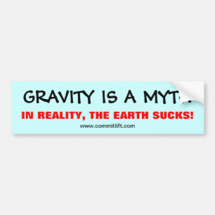 GRAVITATION ÄR en MYTHbildekal Bildekal
