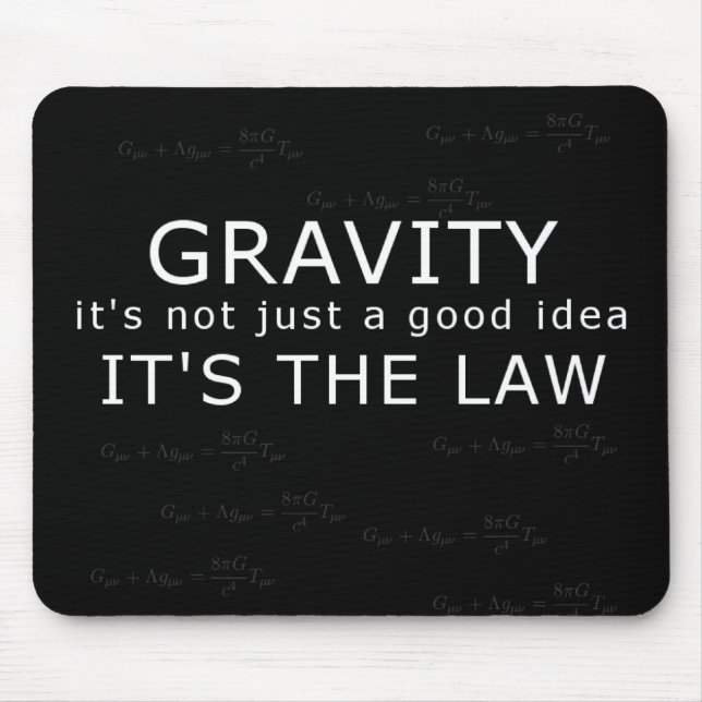 Gravitation - det är lagen! musmatta (Framsidan)