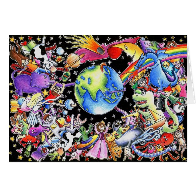 Gravitation Hälsningskort (Framsidan Horizontal)