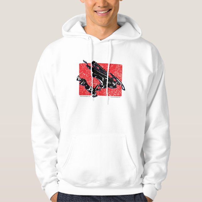 Gravitation-SLED-I-RÖTT Hoodie (Framsida)