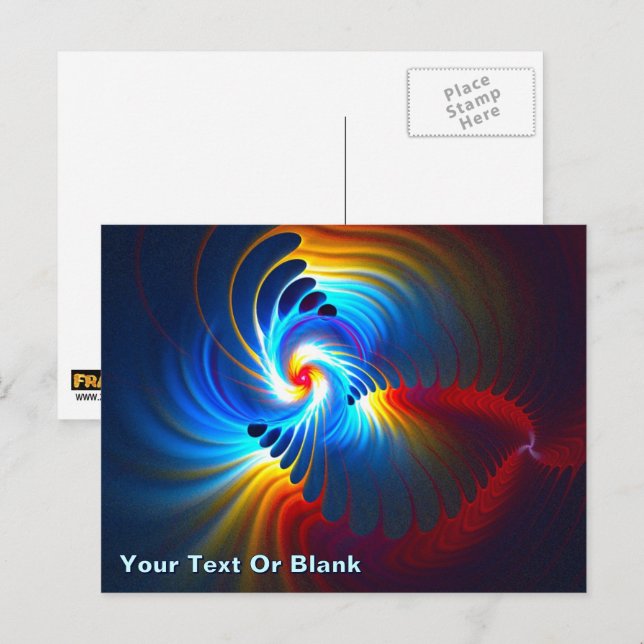 Gravitationell blåförskjutning vykort (Fram/baksida)