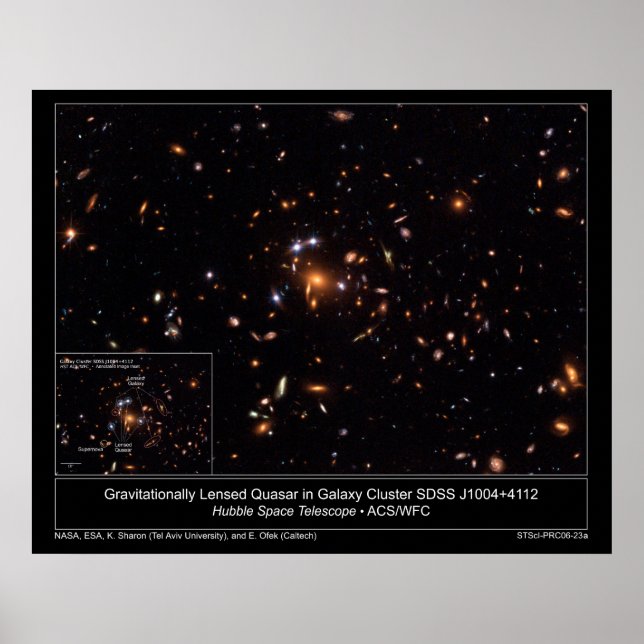 GravitationelltLensedKasarInGalax Poster (Framsidan)