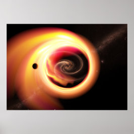 Gravitationslins - Black Hål och Milky Way Poster