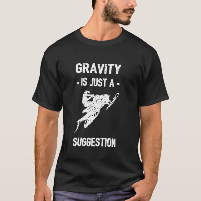 Gravitet är bara ett förslag om att vinter-Roligte T Shirt (Framsida)