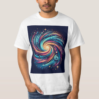 Gravitet i Rörelse: Färgfull snurrande Galaxy-tröj T Shirt