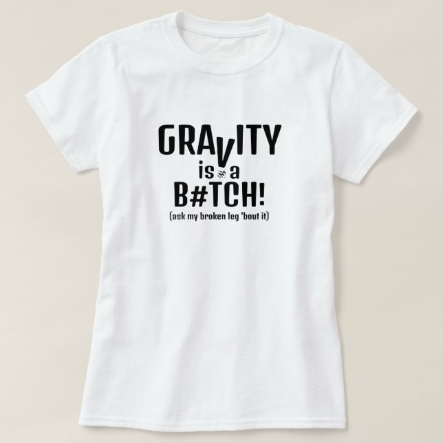 Gravitet och fall - skämt v1.1 t shirt (Design framsida)